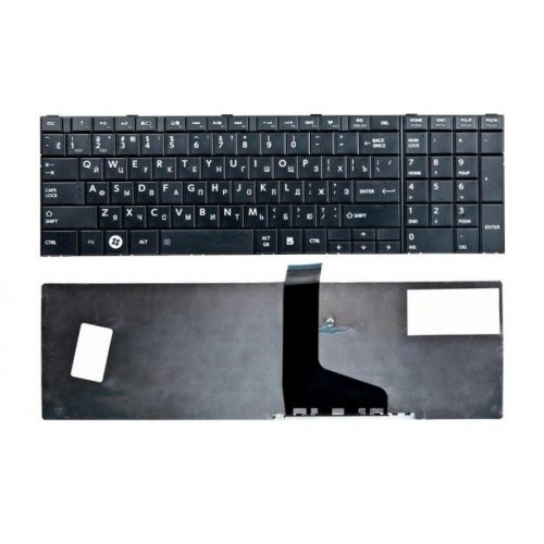 Клавиатура для ноутбука TOSHIBA Satellite C50 черная РУССКАЯ РАСКЛАДКА