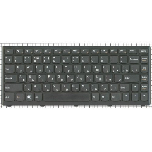 Клавиатура для ноутбука LENOVO S400 BLACK РУССКАЯ РАСКЛАДКА