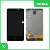 LCD дисплей для Nokia X (RM-980) с тачскрином, 1-я категория (черный)