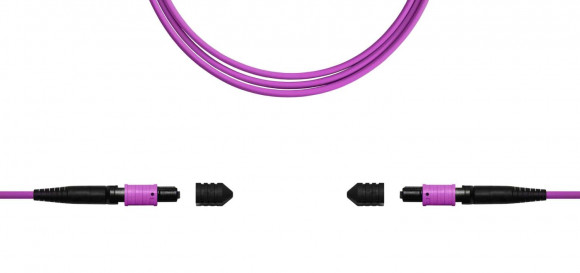 Сборка кабельная TopLan MPO-MPO 12 волокон OM4 тип B KeyUp-KeyUp 10м