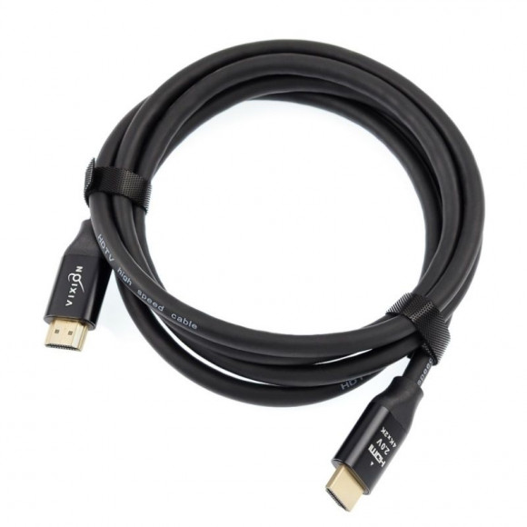 Кабель Vixion CAB72 HDMI 2.0 Ultra HD 2160P, 4K@60 Hz, 18Gbps, 2 м, черный