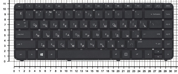 Клавиатура для ноутбука HP Pavilion G4-2000, черная без рамки Клавиатура для ноутбука HP Pavilion G4-2000, черная без рамки