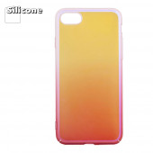Защитная крышка LP для Apple iPhone 7, 8, Градиент, прозрачная с розовым (европакет)
