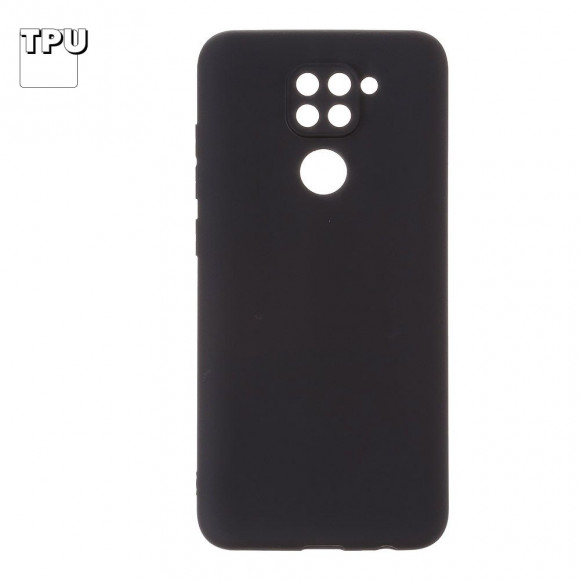 Силиконовый чехол "LP" для Xiaomi Redmi Note 9 TPU, черный, непрозрачный (европакет)