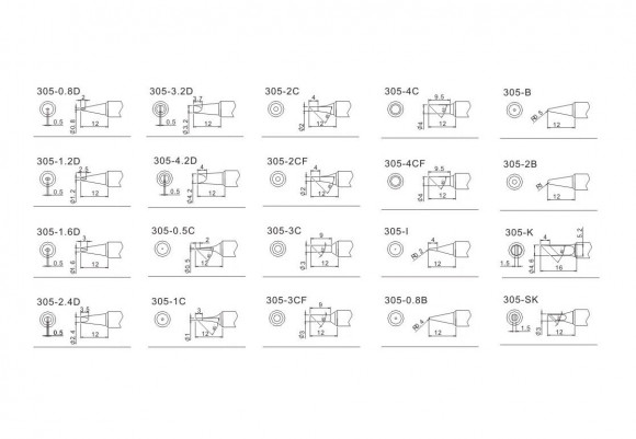 Жало для паяльника Quick 305-2CF (Quick 305-2CF)