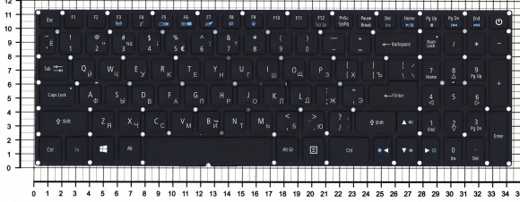Клавиатура для ноутбука Acer Aspire VN7-593G, черная с подсветкой