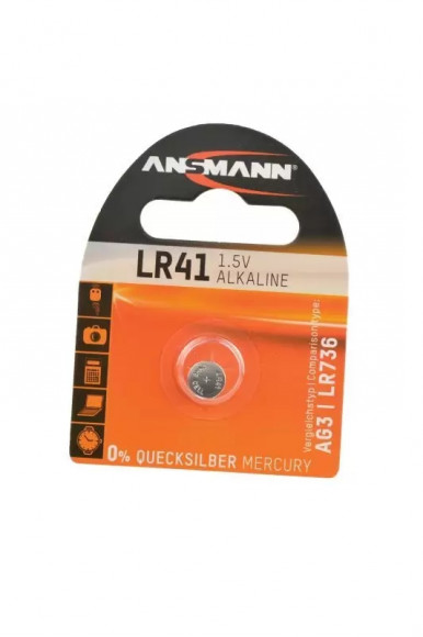 Батарейка (элемент питания) Ansmann 5015332 LR41 (AG3) 1, 5V