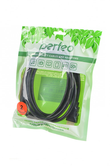Кабель PERFEO H1003 HDMI A вилка - A вилка, ver.1.4, длина 2 м.