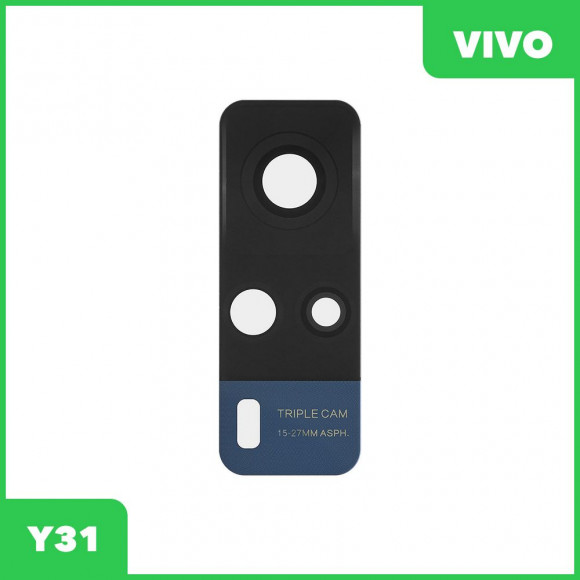 Стекло основной камеры для Vivo Y31, черный