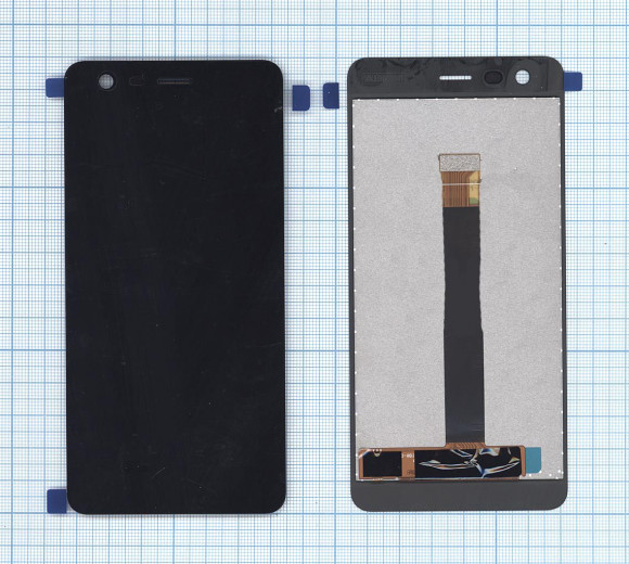 Модуль (матрица + тачскрин) для Nokia 2, черный