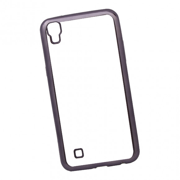 Силиконовый чехол "LP" для LG X Power TPU (прозрачный с черной хром рамкой)