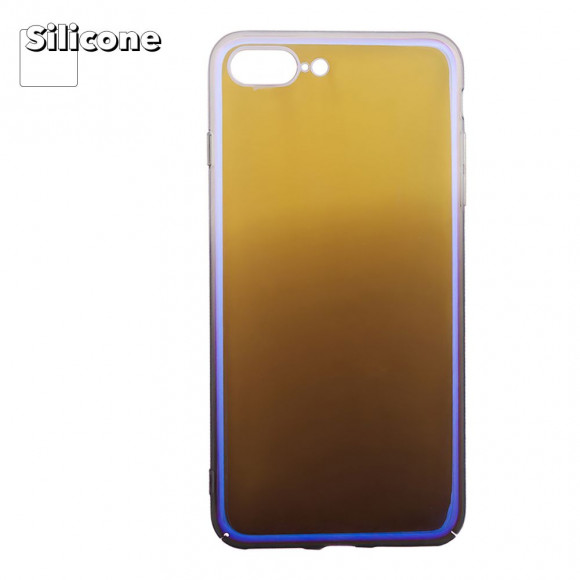Защитная крышка LP для Apple iPhone 7 Plus, 8 Plus, Градиент, прозрачная с фиолетовым (европакет)