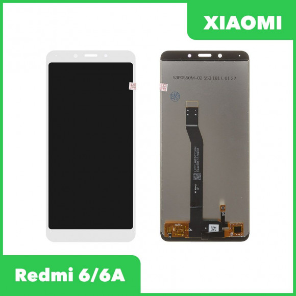 LCD дисплей для Xiaomi Redmi 6, 6A в сборе с тачскрином (белый) Premium Quality