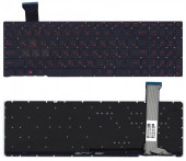 Клавиатура для ноутбука Asus ROG GL552VW, черная с красной подсветкой