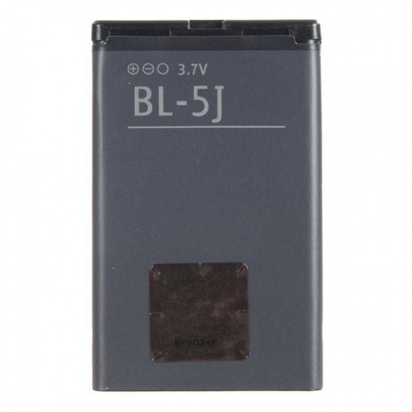 Аккумулятор (батарея) BL-5J для телефона Nokia 5230, 5235, 5800, N900, 200, 302, 510, 520, 525, 530 Dual, X6, C3, X1-00, X1-01, 3.7В, 1320мАч