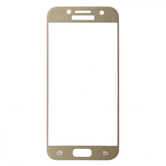 Защитное стекло Tempered Glass 3D для Samsung Galaxy A3 2017 (A320F) (золотое)