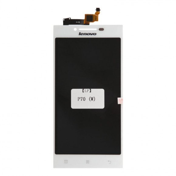 LCD дисплей для Lenovo P70 в сборе с тачскрином, 1-я категория (белый)