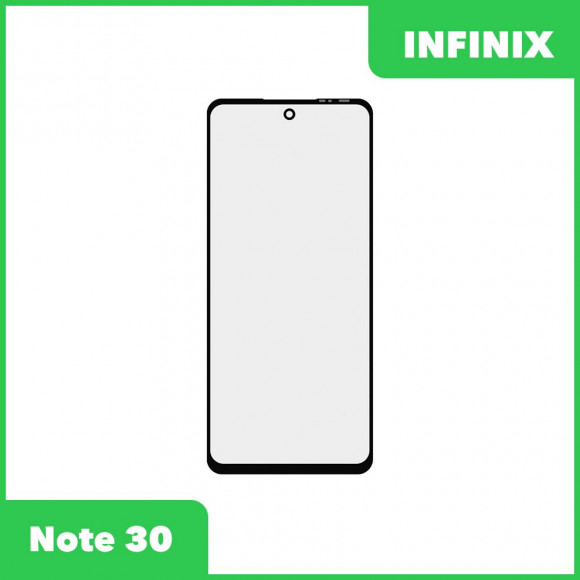 Стекло + OCA пленка для переклейки Infinix Note 30 (черный)