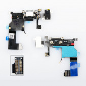 Системный разъем (разъем зарядки) для Apple iPhone 5 с аудио разъемом (разъемом гарнитуры), микрофоном и антенной, белый Системный разъем (разъем зарядки) для Apple iPhone 5 с аудио разъемом (разъемом гарнитуры), микрофоном и антенной, белый