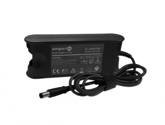 Блок питания (зарядное) Amperin AI-DL90 для ноутбука Dell 19.5В, 4.62A, 7.4pin