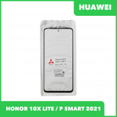 Стекло + OCA пленка для переклейки Huawei P Smart (2021), черный