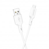 Кабель USB BOROFONE (BX70) microUSB (1м) (белый)