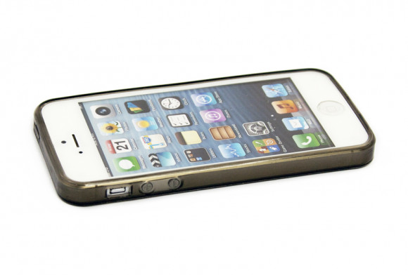 Силиконовый чехол "LP" для Apple iPhone 5, 5S, SE TPU Case, черный, прозрачный (европакет)