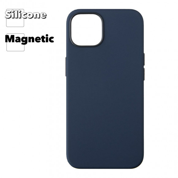 Силиконовый чехол для iPhone 13 "Silicone Case" with MagSafe (Abyss Blue)