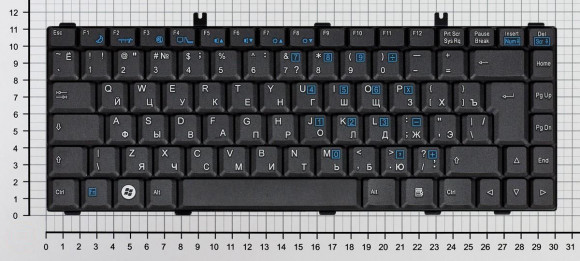 Клавиатура для ноутбука Fujitsu-Siemens Amilo LA1703, черная