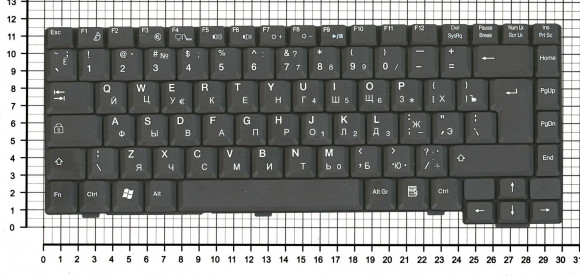 Клавиатура для ноутбука Fujitsu Siemens Amilo M6450, M6450G, черная Клавиатура для ноутбука Fujitsu Siemens Amilo M6450, M6450G, черная