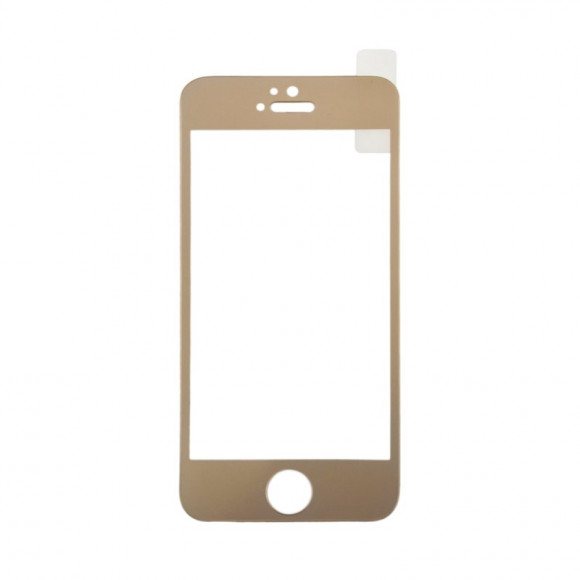 Защитное стекло для Apple iPhone 5, 5s, 5C, SE Tempered Glass 0, 33мм 9H (двойное, золотое, ударопрочное)