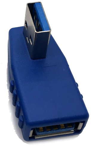 Угловой удлинитель USB Type A с поворотом влево