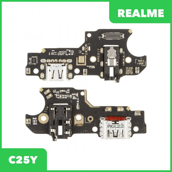 Системный разъем (разъем зарядки) для Realme C25Y (RMX3269), микрофон