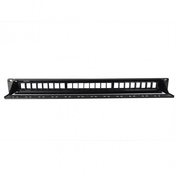 Коммутационная патч-панель BNH, 19", 1HU, портов: 24 х Keystone Jack, кат. 5-7, универсальная, неэкр., цвет: чёрный, (B100.1-24-0-UTP-UNB)