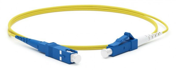 FC-S2-9-LC/UR-SC/UR-H-1M-LSZH-YL Патч-корд волоконно-оптический (шнур) SM 9/125 (OS2), LC/UPC-SC/UPC, 2.0 мм, simplex, LSZH, 1 м Hyperline