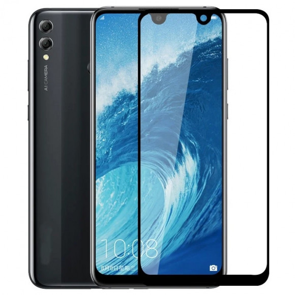 Защитное стекло Huawei Honor 8X 5D (черный) тех.пак.