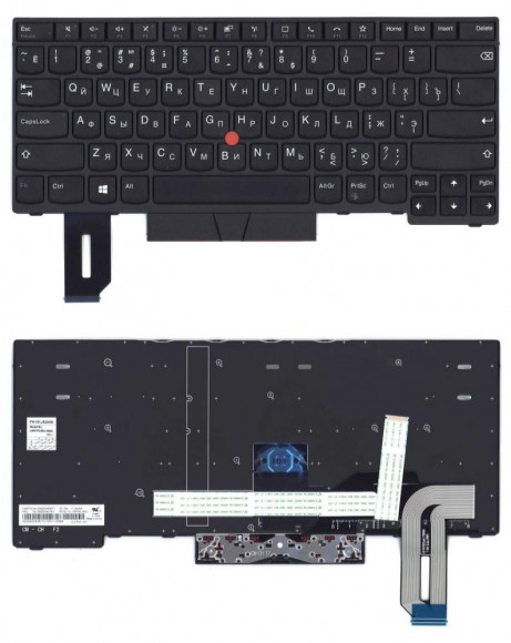 Клавиатура для ноутбука Lenovo ThinkPad T14, P14s, черная
