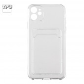 Силиконовый чехол для iPhone 11 карман для карт Силиконовый чехол для iPhone 11 карман для карт