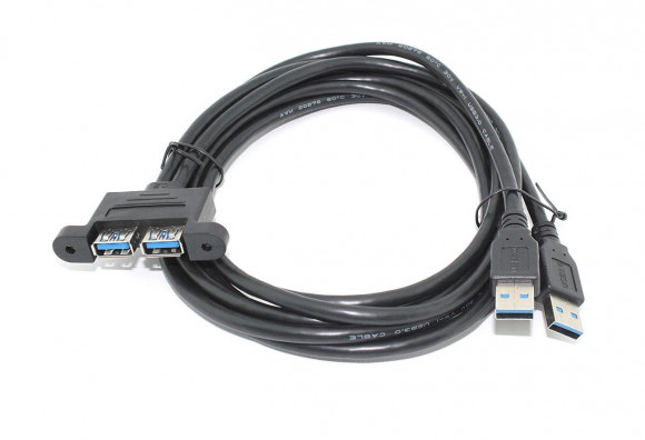 Кабель USB 2.0 для монтажа на корпус 150 см