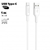 USB кабель Hoco X25 Soarer Charging Data Cable For Type-C, 1 метр, белый