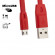 USB кабель Remax Full Speed Series 1M Cable RC-001m MicroUSB плоский пластиковые разьемы, красный