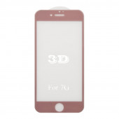 Защитное стекло для Apple iPhone 7 Tempered Glass 3D розовое (ударопрочное)