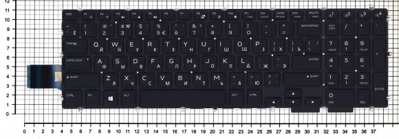Клавиатура для ноутбука Dell Alienware M15 R1 2018, черная с подсветкой