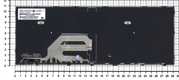 Клавиатура для ноутбука HP ProBook 640 G4, черная с серой рамкой