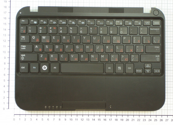 Клавиатура для ноутбука ноутбука Samsung NS310, черная топ-панель