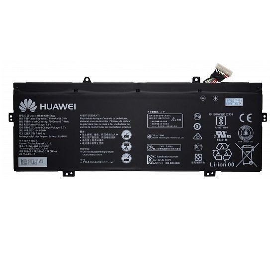 Аккумулятор (батарея) для ноутбука Huawei MateBook, Honor MagicBook (HB4593R1ECW), 56.3Wh, 7410мАч, 7.6В