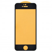 Защитное стекло 6D для Apple iPhone 5, 5S, 5C, черный (Vixion) (тех. пак.)