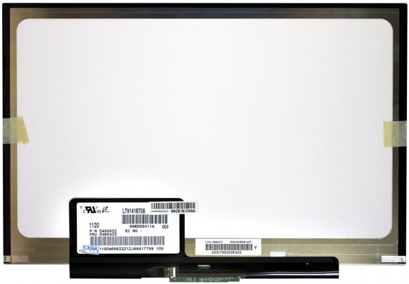 Матрица LTN141BT08 14.1", 1440x900 WXGA+, 40 pin, LED, Slim, матовая