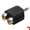 Переходник с miniJack на RCA (тюльпан) 2 канала