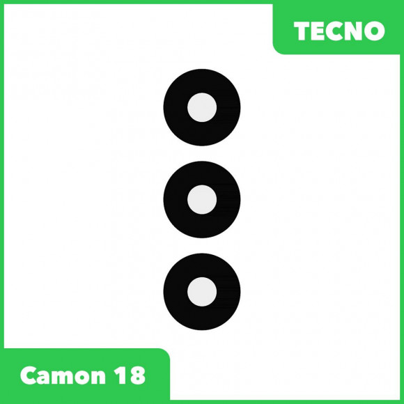 Стекло задней камеры для Tecno Camon 18 (CH6N) (без рамки) (серый)